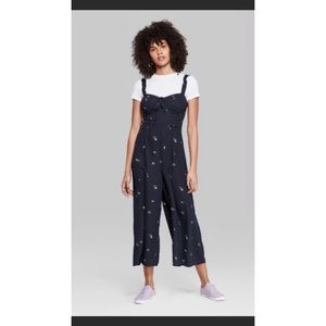 Wild Fable Floral Print Strappy Bra Cup Jumpsuit